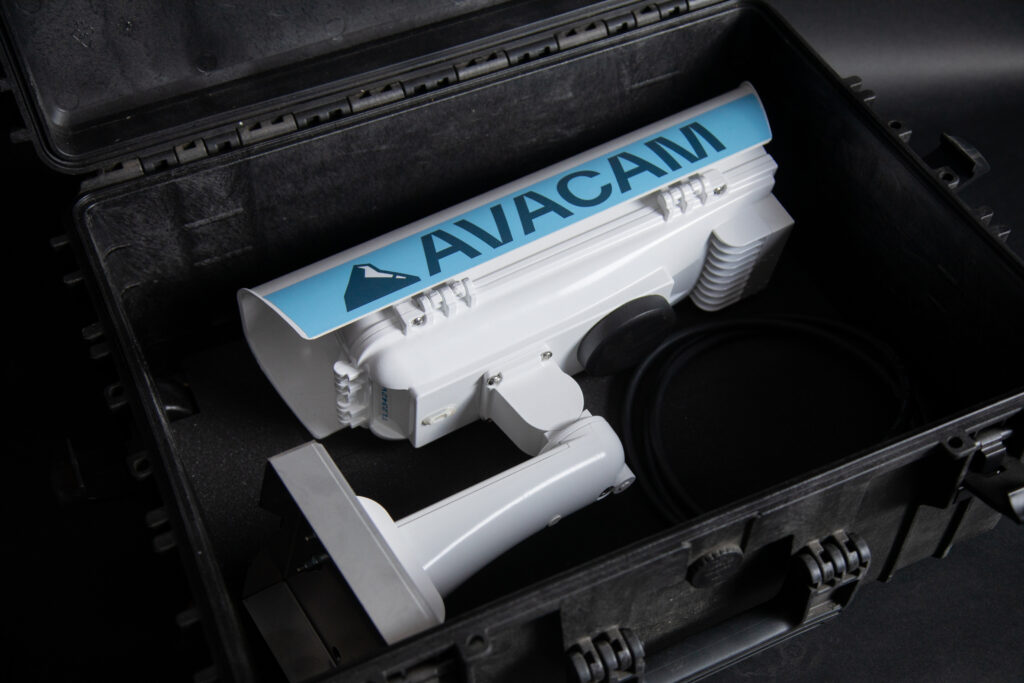 Image of the Avacam device placed in a black case