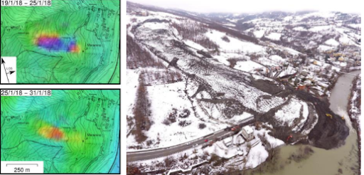 Avacam satellite map for landslide and instability monitoring with InSAR technology Avacam satellite map for landslide and instability monitoring with InSAR technology